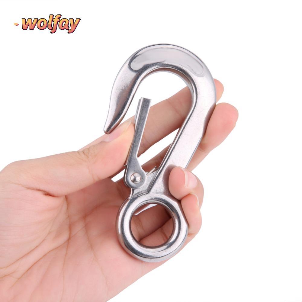 YOLANDA ตะขอยก, ตะขอเครนเงิน 0.2T 0.5T, อุปกรณ์ยกตะขอสแตนเลส 304 ทนทาน