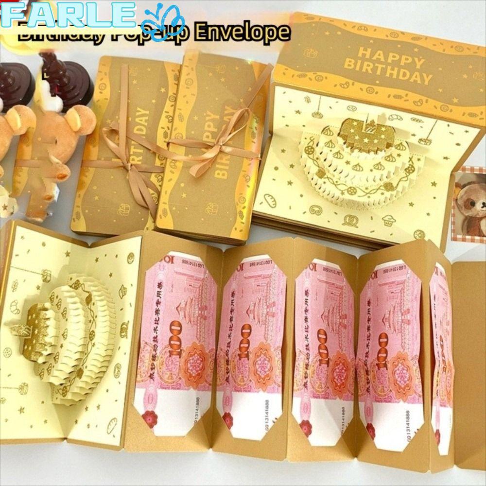 FARL การ์ดอวยพรแสงดนตรี, ช่องใส่การ์ดหลายช่องพับวันเกิดซองจดหมายสีแดงการ์ดอวยพร, ซองจดหมายสีแดงวันเกิดการ์ดอวยพร