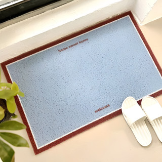 เสื่อดักฝุ่น พีวีซี เรียบง่ายสไตล์เกาหลีสีสดใสขนาด 40 60 ซม.…