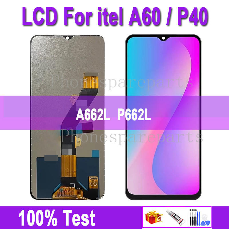 LCD สําหรับ itel A60 P40 A662L P662L เปลี่ยนชุดหน้าจอแสดงผล