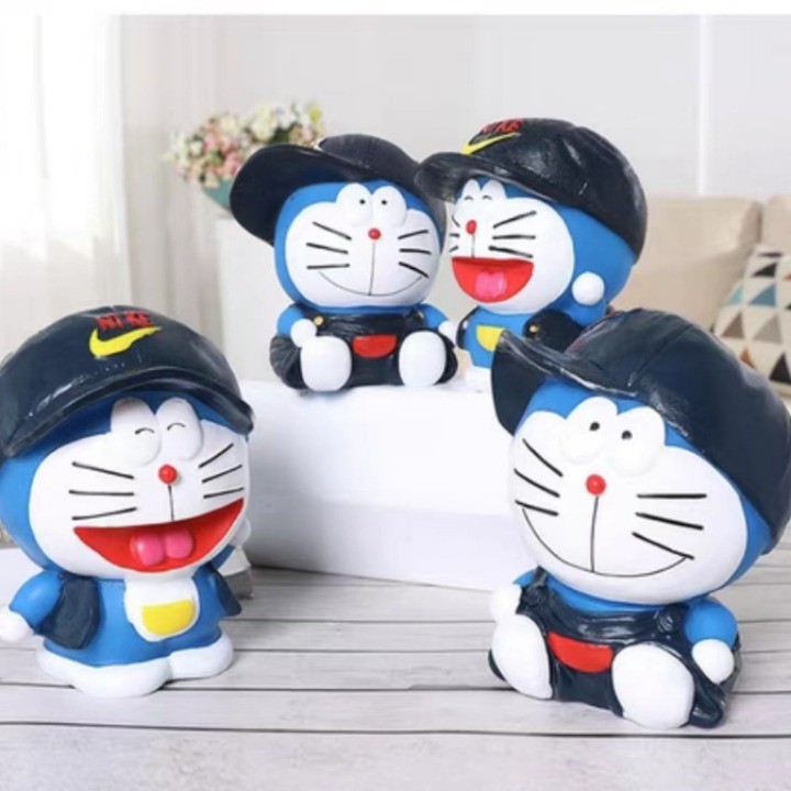 การ์ตูนการ์ตูนโดราเอมอนกระปุกออมสินเด็กกระปุกออมสินไวนิลกระปุกออมสินขนาดใหญ่วันเด็กของขวัญวันเกิดตกแต่ง