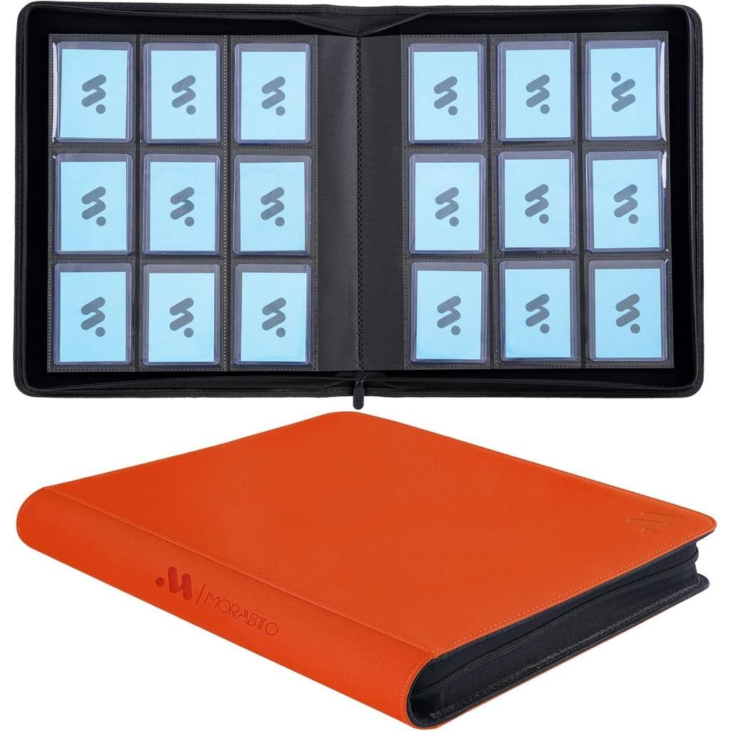 Toploader Binder,ถือ 324 Top Loaders,9 Pocket Top Loader Binders สําหรับ 3 "x 5" Hard Card,Toploader