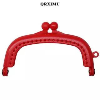 Sharprepublic 10 ชิ้นเรซิ่นกระเป๋ากรอบทํากระเป๋า Kiss Clasps ล็อค DIY Craft Arch รูปร่างเย็บผ้าสําหรับกระเป๋าหนังโทรศัพท์