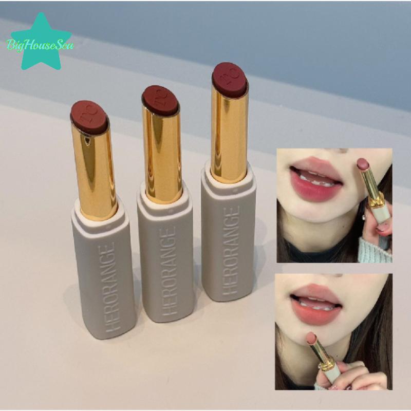 [Sea-t] HERORANGE Low Saturation Matte Lipstick Cream Velvet Not Easy To Fade Lipstick Matte Lip Glo