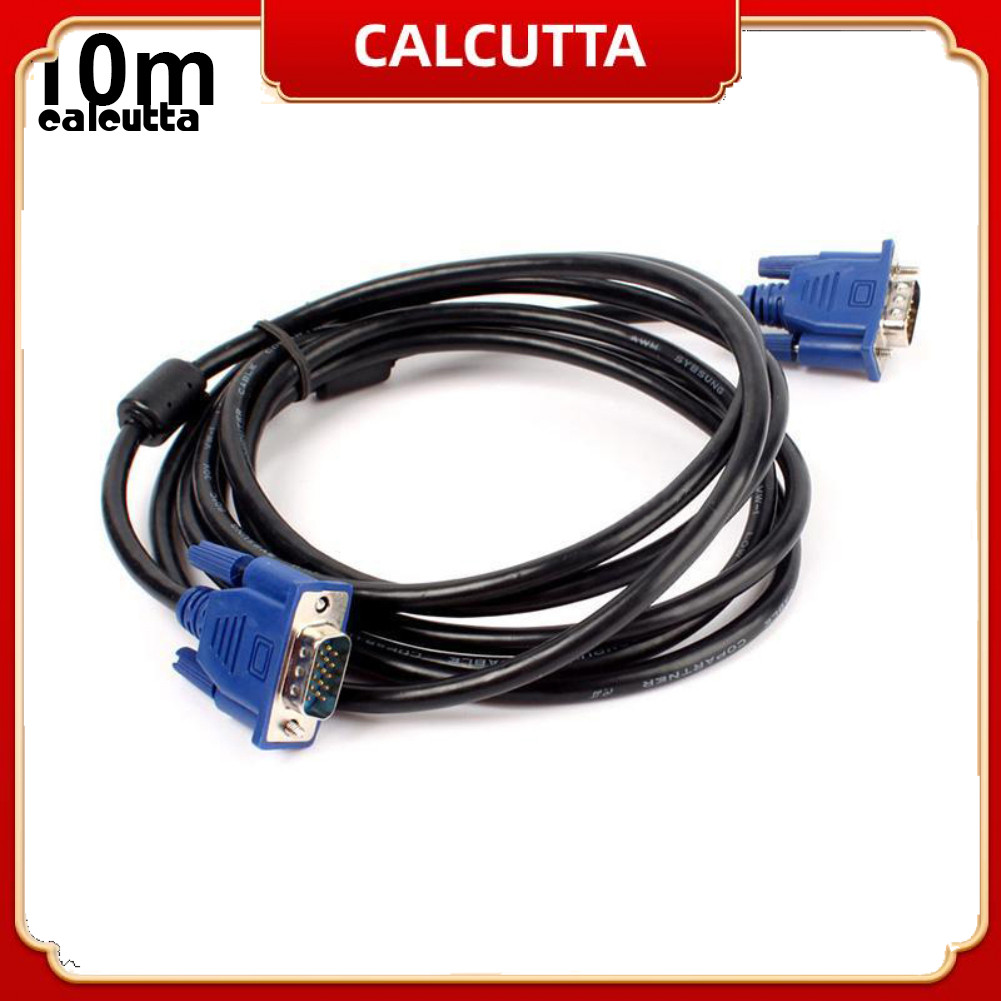 [calcutta] 15/3/5/10M VGA Male to Male Extension Cable Cord Converter สําหรับ PC TV Monitor