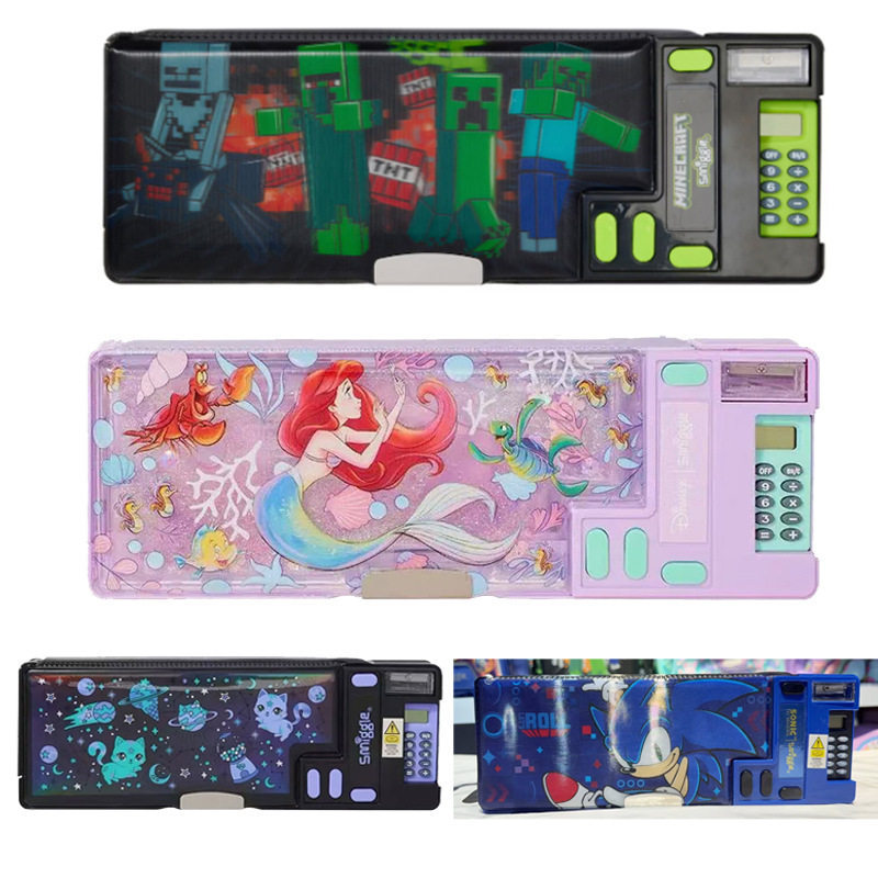 ซองใส่ปากกา ถุงใส่ปากกา ออสเตรเลีย smiggle กล่องดินสอเด็กสองชั้นนักเรียนการ์ตูนมัลติฟังก์ชั่กล่องดิน