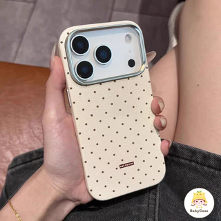 น่ารัก เคสไอโฟน17 เหมาะสำหรับ IPhone 15 17 13 16 12 14 11 Pro Max XR X XS Max 7 8 16 Plus เคสโทรศัพท์ลายจุดสไตล์มินิมอล