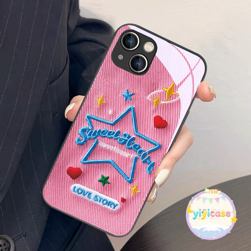 pink star case for HUAWEI P20pro P30 HONOR X7B X9B 50PLUS Y92019 10PLUS 90SMART 9PLUS Y9PRIME ระดับพรีเมี่ยม