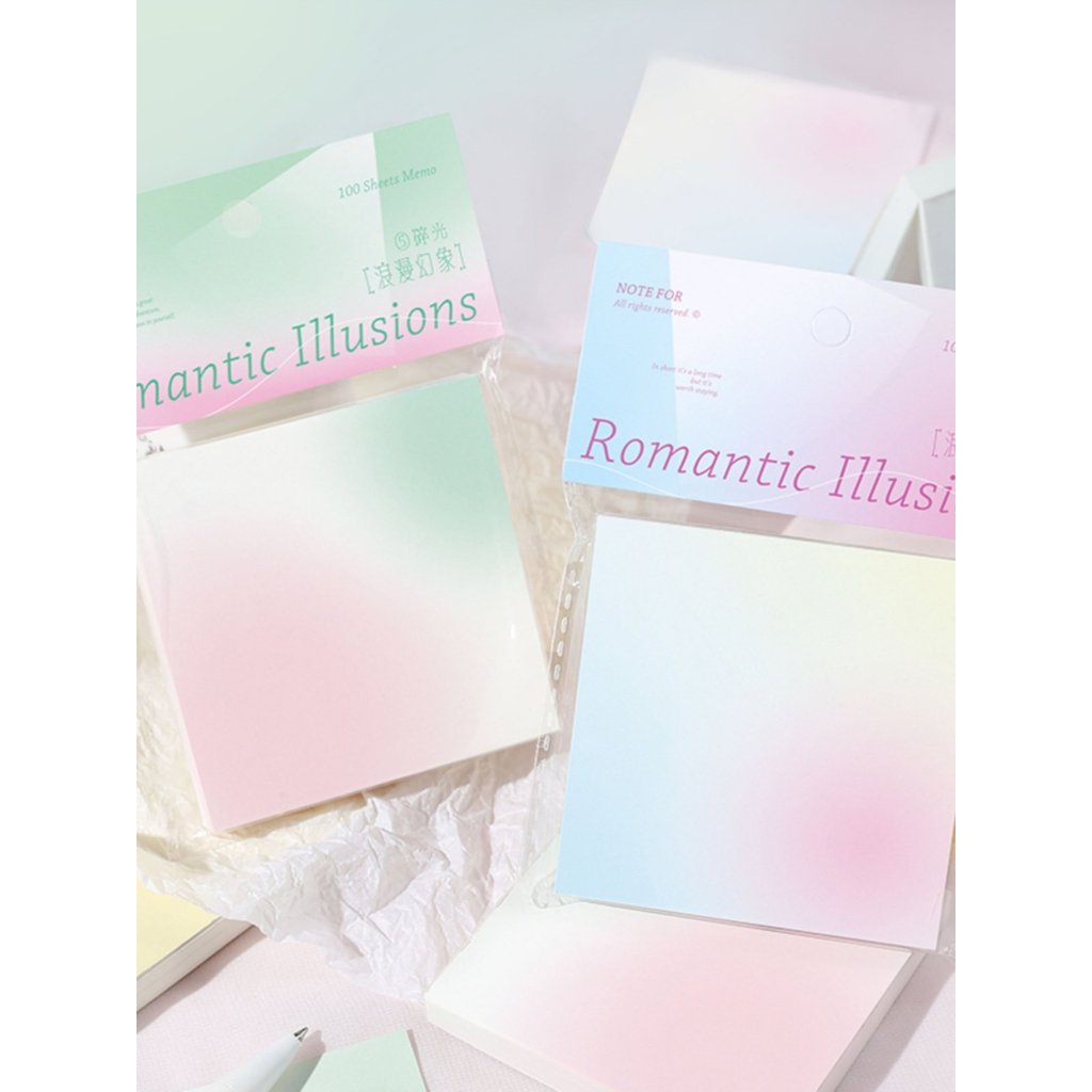 postit น่ารัก postit วัสดุสมุดโน้ตแบบไม่เหนียวแบบไล่ระดับสี