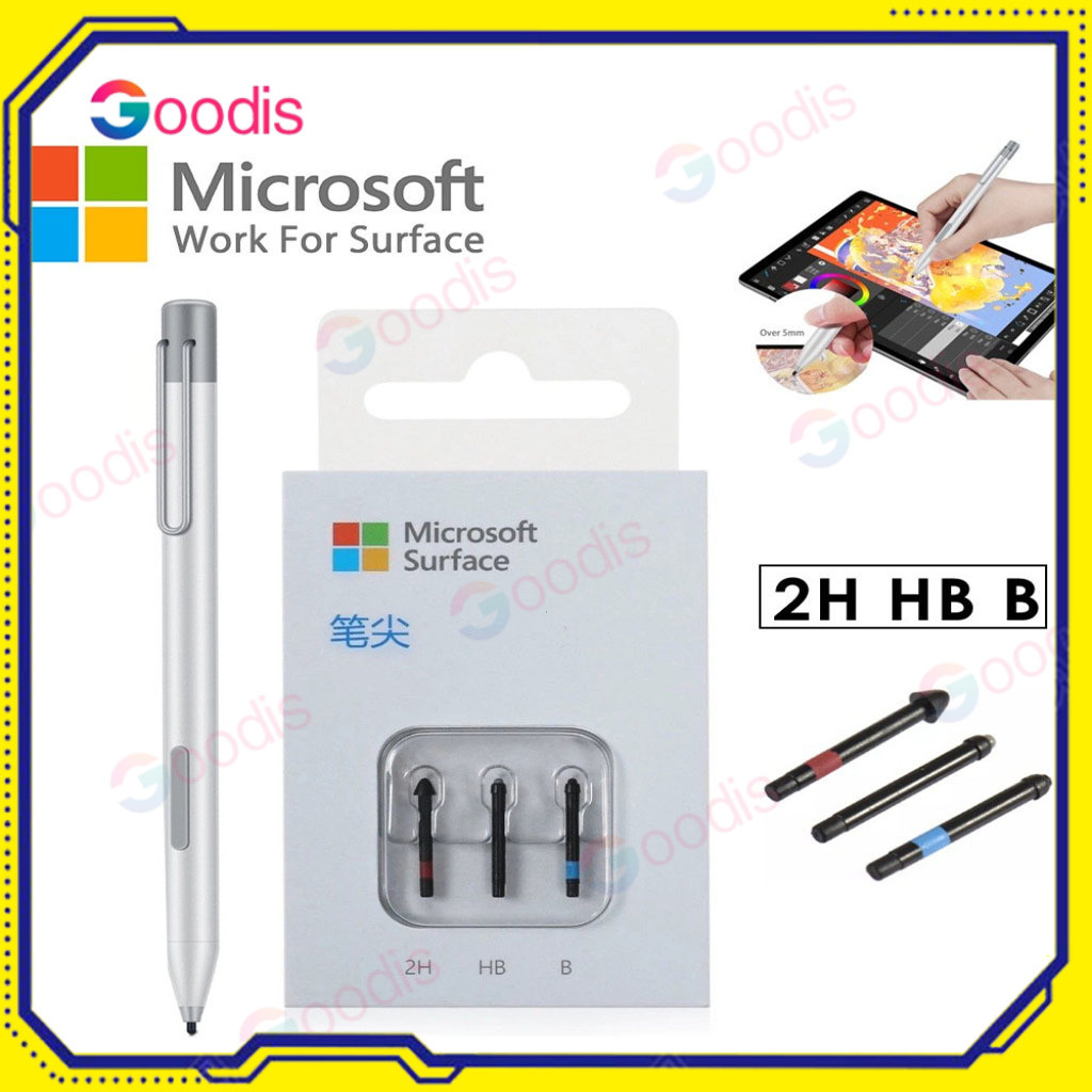 ต้นฉบับ หัวปากกาสํารอง HB 2H Stylus Pen Tip สําหรับ Microsoft Surface Pro 3 4 5 6 7 8 9  X 11 12 Go Laptop Book Nibs