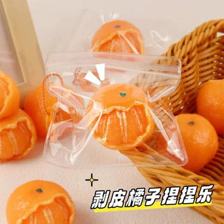 ตลกสีส้ม Squishy ของเล่นนุ่มจําลองผลไม้ความเครียดบรรเทาของเล่นเด็กผู้ใหญ่ Fidget ของเล่น