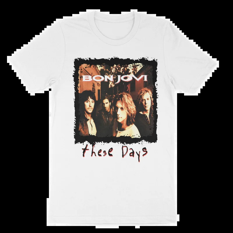 วงร็อค bon jovi เสื้อยืดกราฟิกปกอัลบั้ม 100% ผ้าฝ้าย สำหรับผู้ชายและผู้หญิง เสื้อยูนิเซ็กซ์ 2026 ใหม