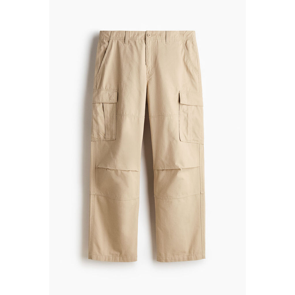 H&M(เอชแอนด์เอ็ม) กางเกงคาร์โก้ผ้าฝ้ายทรงสบาย ผู้ชาย 1316423_1 ราคา ถูกที่สุด ดีลบีเคเค แกลเลอรีภาพที่ 4