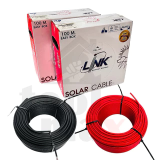 สายโซล่าเซลล์ LINK PV 1F 1x6 sq.mm รุ่น LINK-PV-1060AR สีแดง รุ่น LINK-PV-1060AB-1 สีดำ(ตัดแบ่งขาย)ขนาด30-50เมตร
