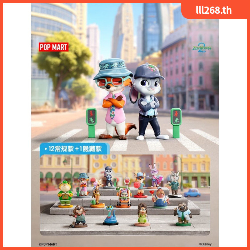 P POPMART POPMART Disney Crazy Animal City Crazy Renewal Series รูป Mystery Box ของขวัญตกแต่ง