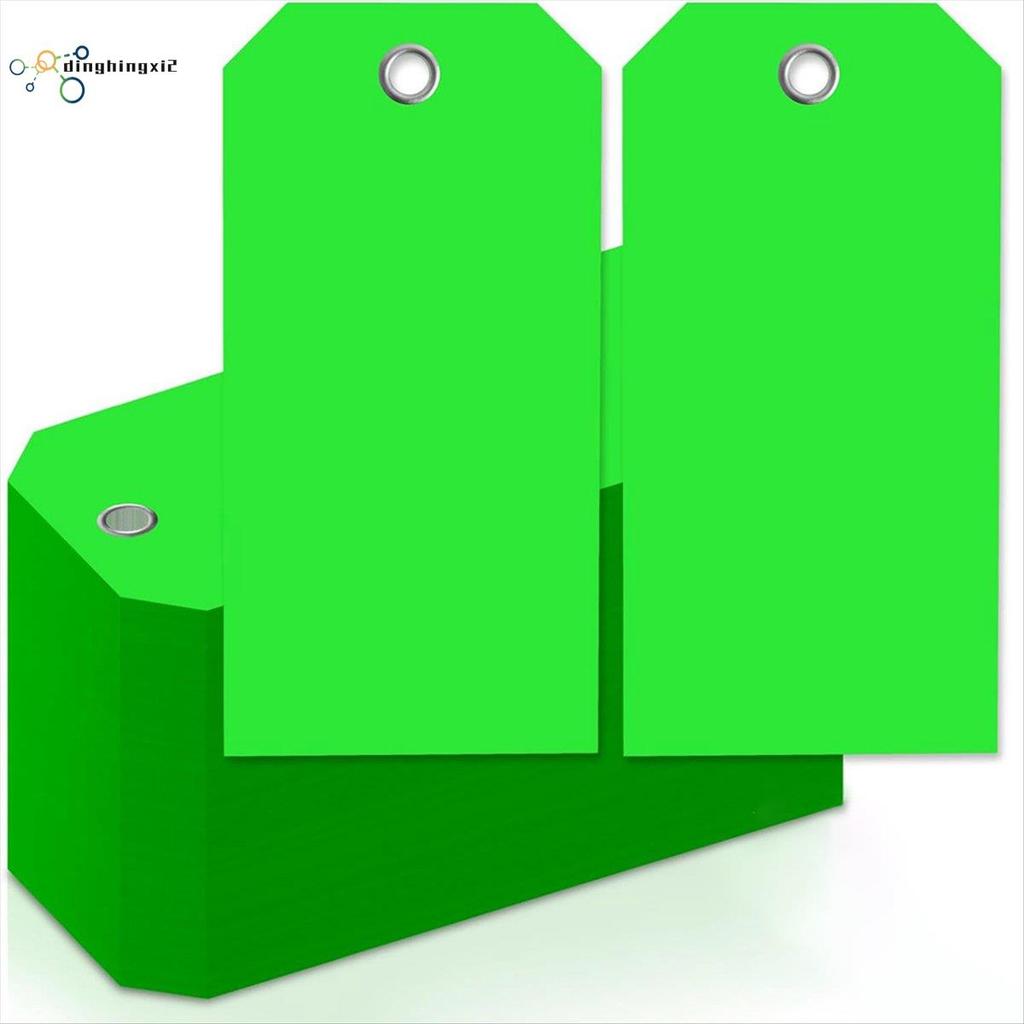 4 3/4In X 2 3/8In Neon Shipping Tags Blank Heavy Duty Hang Tags พร้อมเสริมหลุมเขียนแท็กกระเป๋าเดินทา