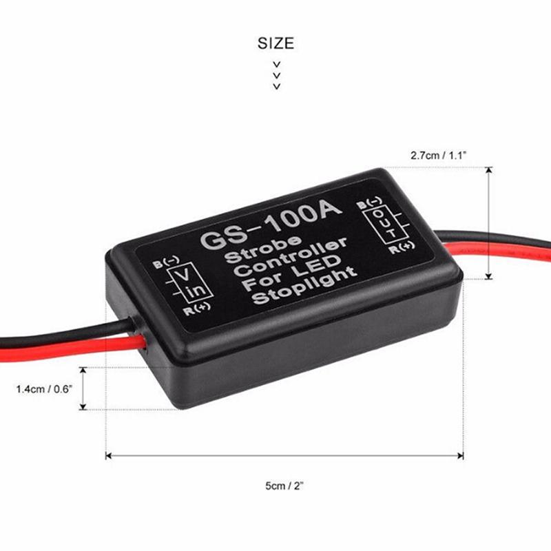 Peril กล่องโมดูลควบคุมไฟเบรก LED GS-100A สําหรับรถยนต์