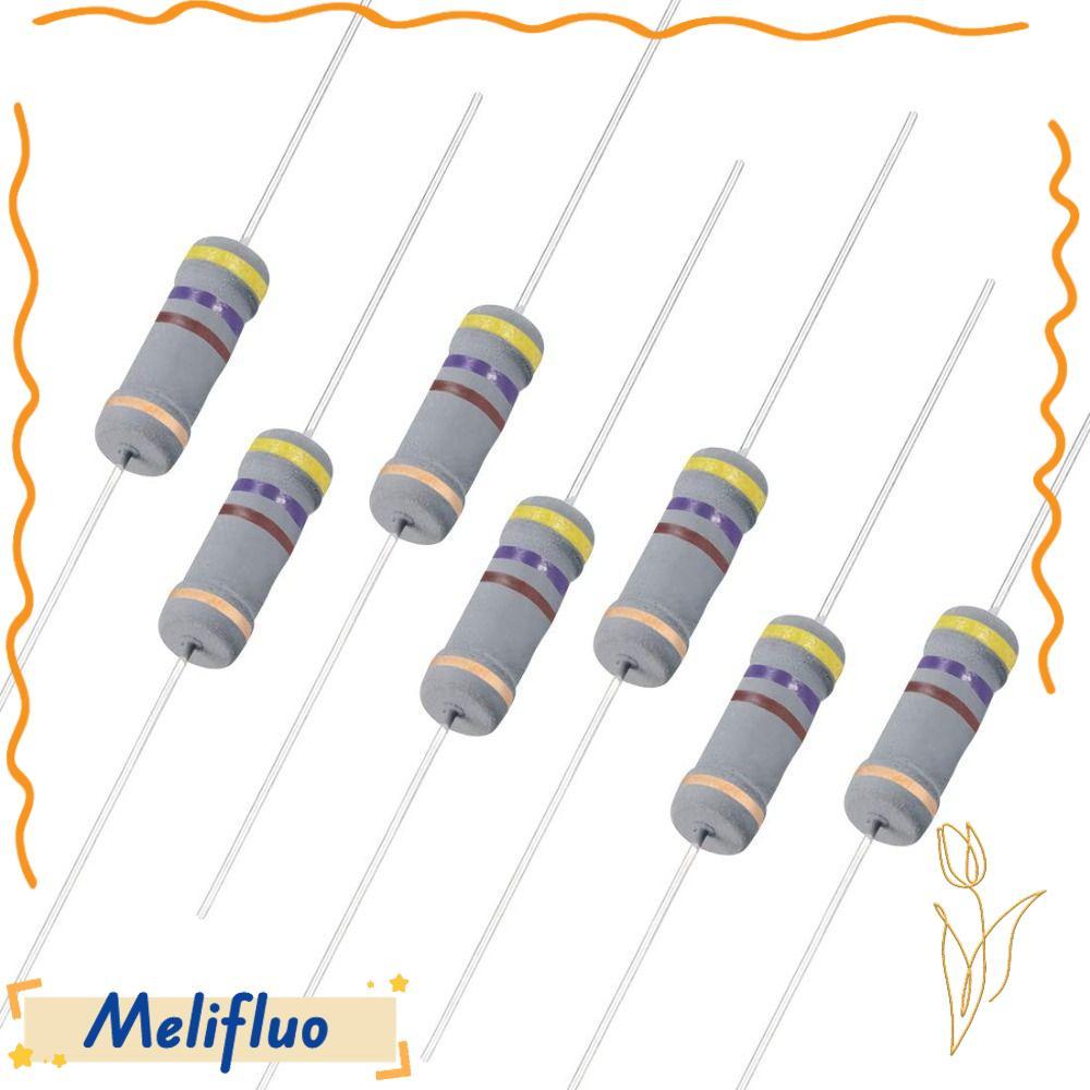 MELIFLUO 470 Ohm Resistor, ตัวต้านทานฟิล์มคาร์บอน 4 Bands, Easy to us 5% Tolerance 2W สําหรับ DIY โค