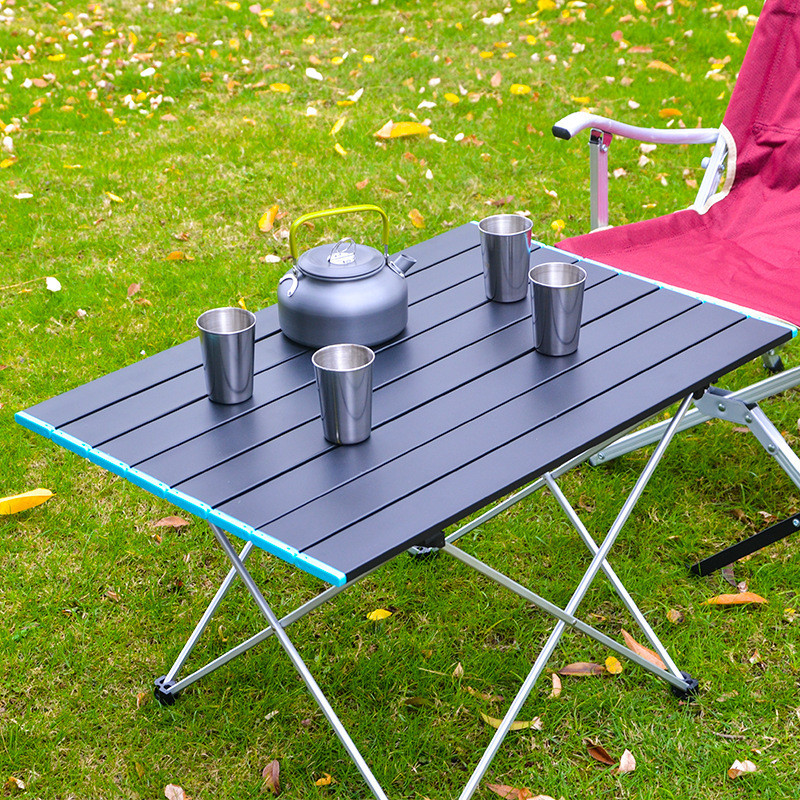 Outdoor Aluminum Alloy Folding Table Camping Lightweight Portable Picnic BBQ Table Simple Small Tabl