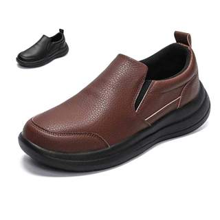 ขนาด39-50 หนังนุ่มรองเท้าสีดําบริสุทธิ์ พ่อครัว รองเท้ากันน้…