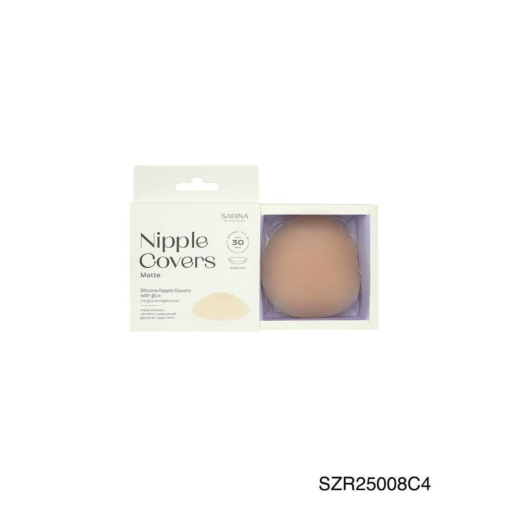 SABINA ซิลิโคนปิดจุกแบบเว้นกาวตรงกลาง รหัส SZR25008C4 - สีเนื้อเข้ม