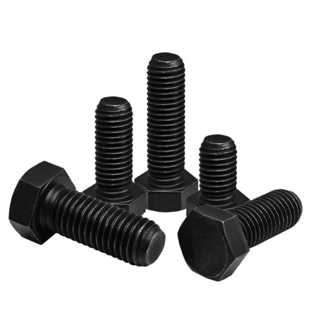 (เกรด 12.9 สีดําสลักเกลียวหกเหลี่ยมภายนอกด้ายละเอียดสลักเกลียวหกเหลี่ยม M8/M10/M12/M14/M16/M20