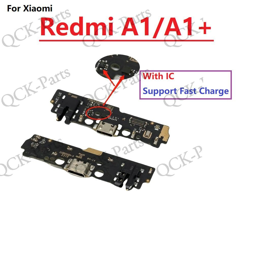 (WIth IC รองรับ fast Charge) Charger USB ชาร์จพอร์ต Dock Connector Board Flex Cable สําหรับ Redmi A1 A2 A3 Plus A1 + A2 + POCO C50 C51 เปลี่ยนอะไหล่ซ่อม