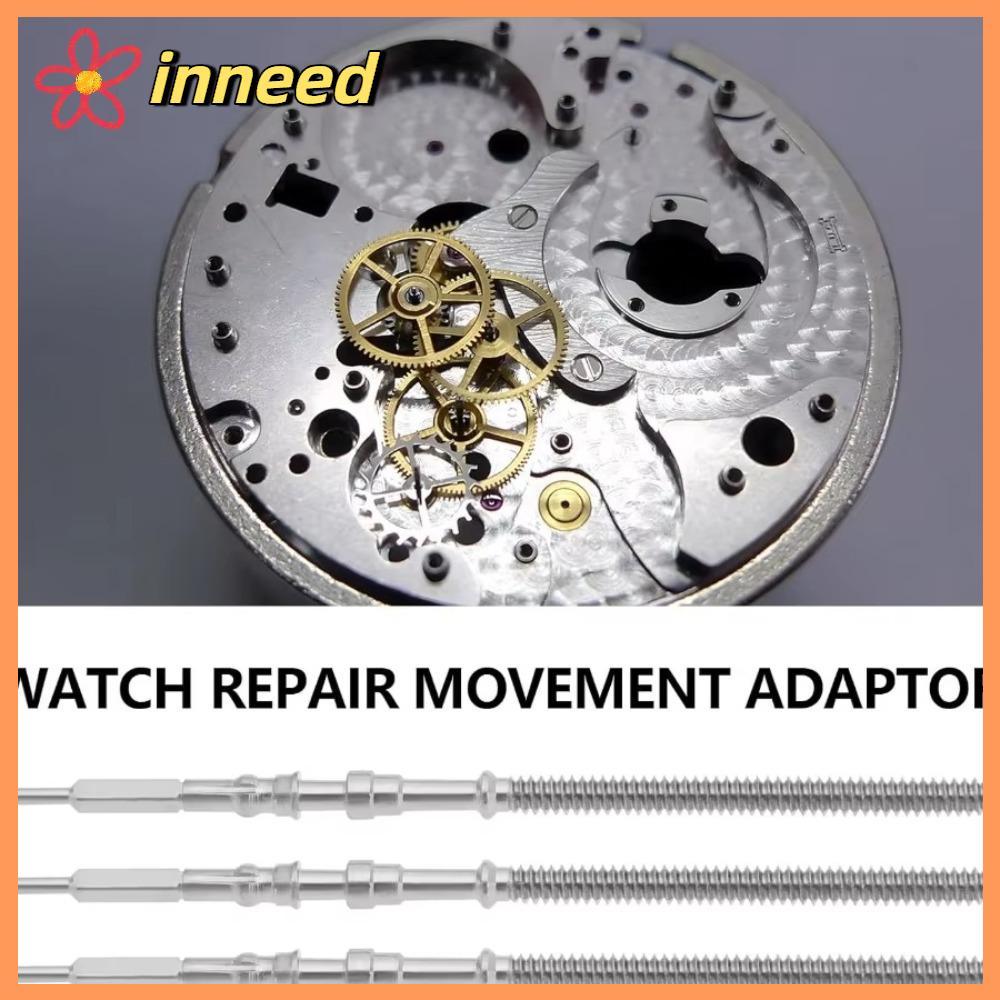 INNEED 5pcs Movement นาฬิกา Stem Crown Kit, Mechanical Steel Movement นาฬิกาอะไหล่,อัตโนมัตินาฬิกาซ่