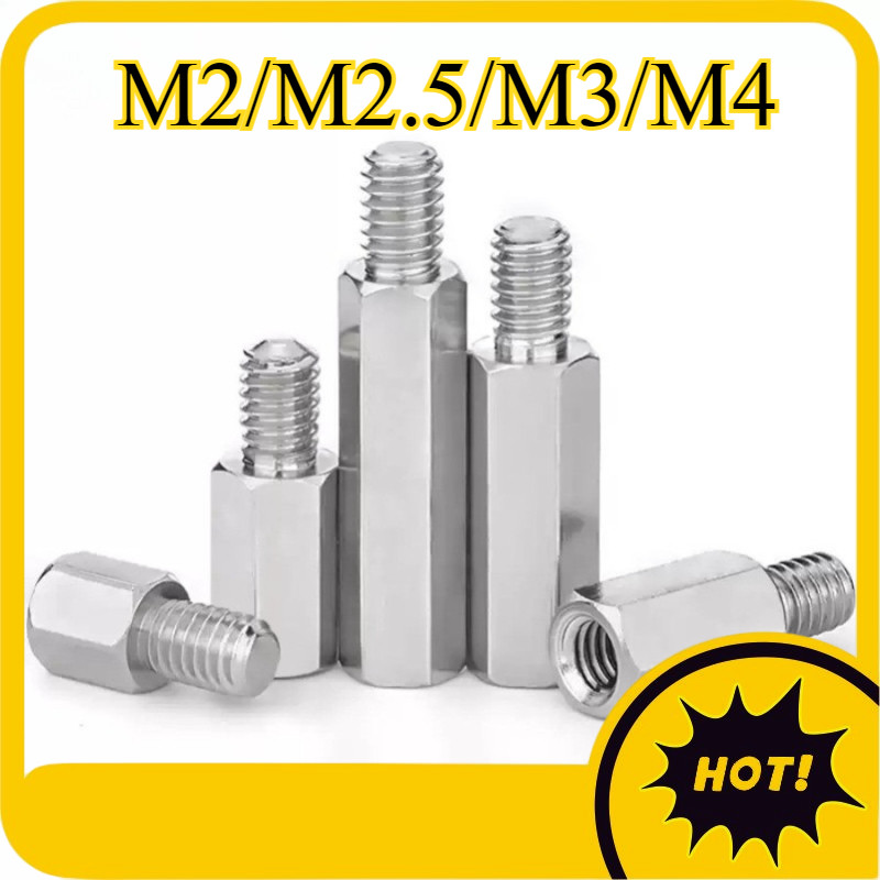 304 สแตนเลสหัวเดียวหกเหลี่ยมสตั๊ดแชสซีบอร์ดหลักเชื่อมต่อคอลัมน์แยกคอลัมน์ทองแดงคอลัมน์สตั๊ดคอลัมน์ M