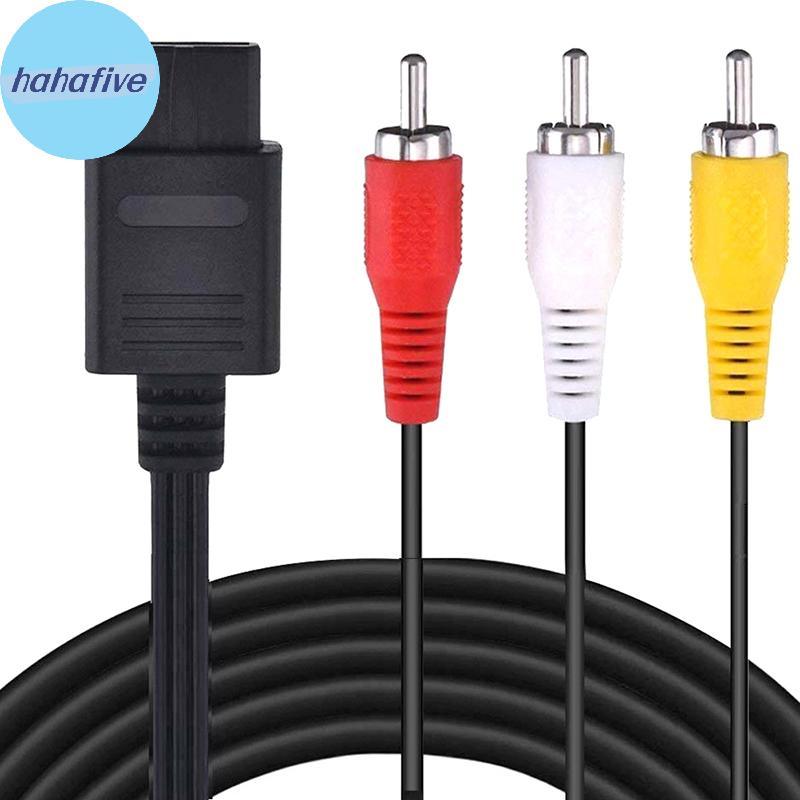 HAHA ใหม่ N64 SNES Gamecube 6FT AV TV Audio Video สายสเตอริโอสําหรับ Nintend 64 ประณีตออกแบบ TH