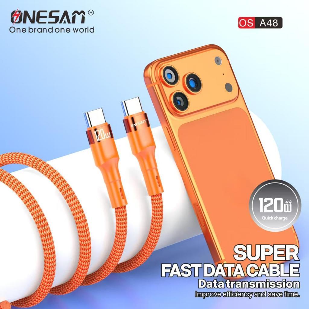 ONESAM OS-A48 120W PD USB Data Cable / การชาร์จที่รวดเร็วเป็นพิเศษ 120W / การฉีกขาดที่ทนทาน