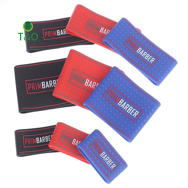 T&O 3 ชิ้น/เซ็ต Non Slip Barber Grip Bands Sleeve Hair Holder Cover