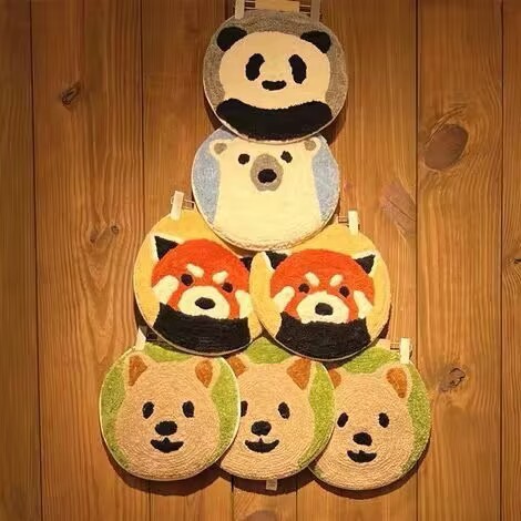 Zhida Panda Bear สัตว์เบาะหมีขั้วโลกเบาะเท้าพรม Panda Anti-slip Cluster เบาะห้องน้ําการ์ด