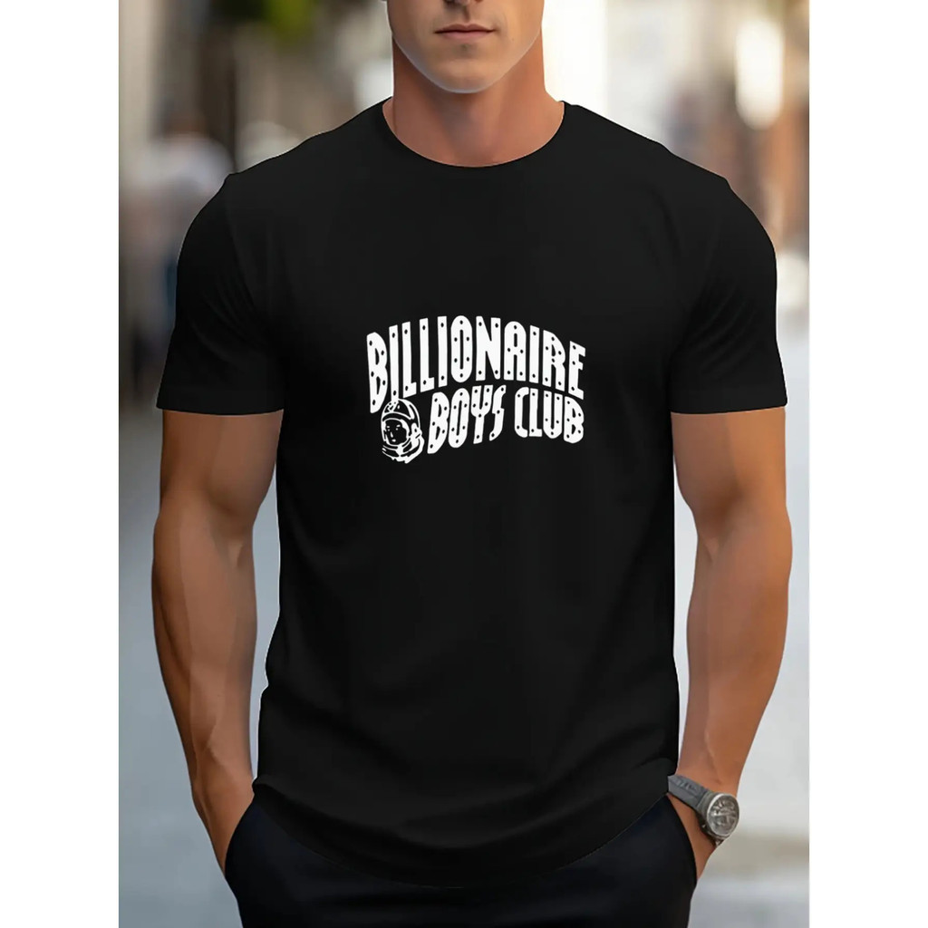 ทีเชิ้ตกราฟิก Men's Billionaire Boy Club - เสื้อยืดพิมพ์ 'Billionaire Boy Club' ที่โดดเด่น, เสื้อสีด