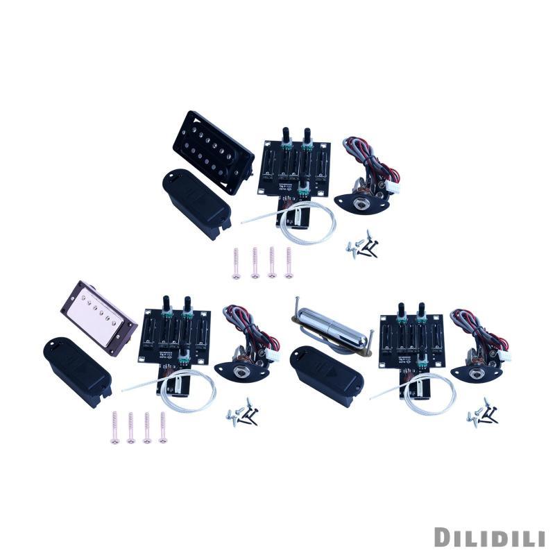 [Dilidili] Piezo Pickup Preamp EQ Tuner กีตาร์ดิจิตอล Pickup Acoustic กีตาร์ไฟฟ้าเครื่องมือสําหรับ P