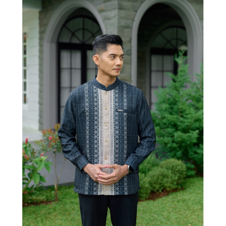Kamima - Huma - Bumi Men Long Shirt สีดํา