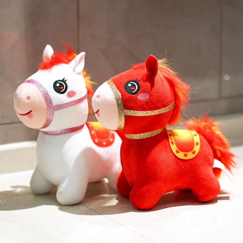 COD ตุ๊กตาม้า มาสค็อทของปีม้า มันเป็นสัญลักษณ์ของความมั่งคั่ง และความสุข ตุ๊กตาขนฟู ของเล่นเด็ก - รูปที่ 3
