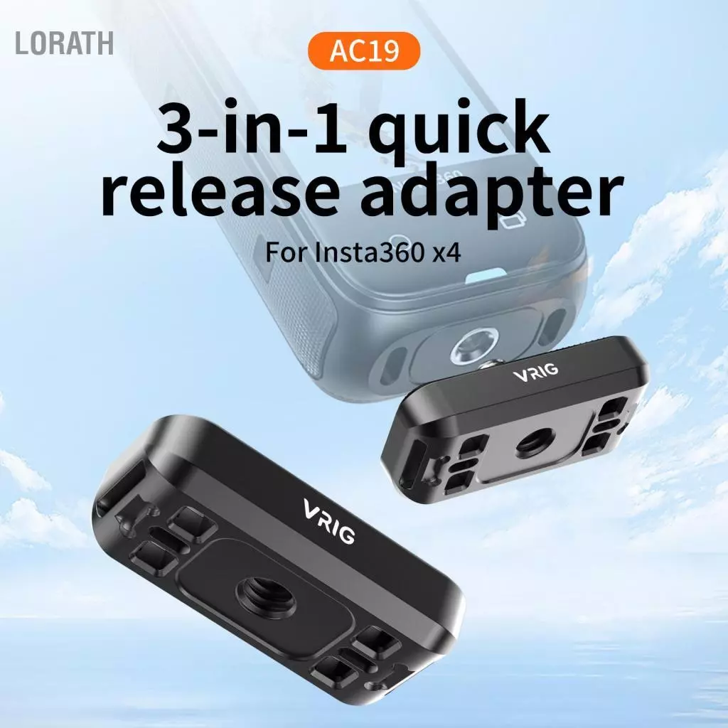 Lorath VRIG AC19 อะแดปเตอร์ฐานแม่เหล็ก 3in1 สำหรับ Insta360 X4 thumbnail 3