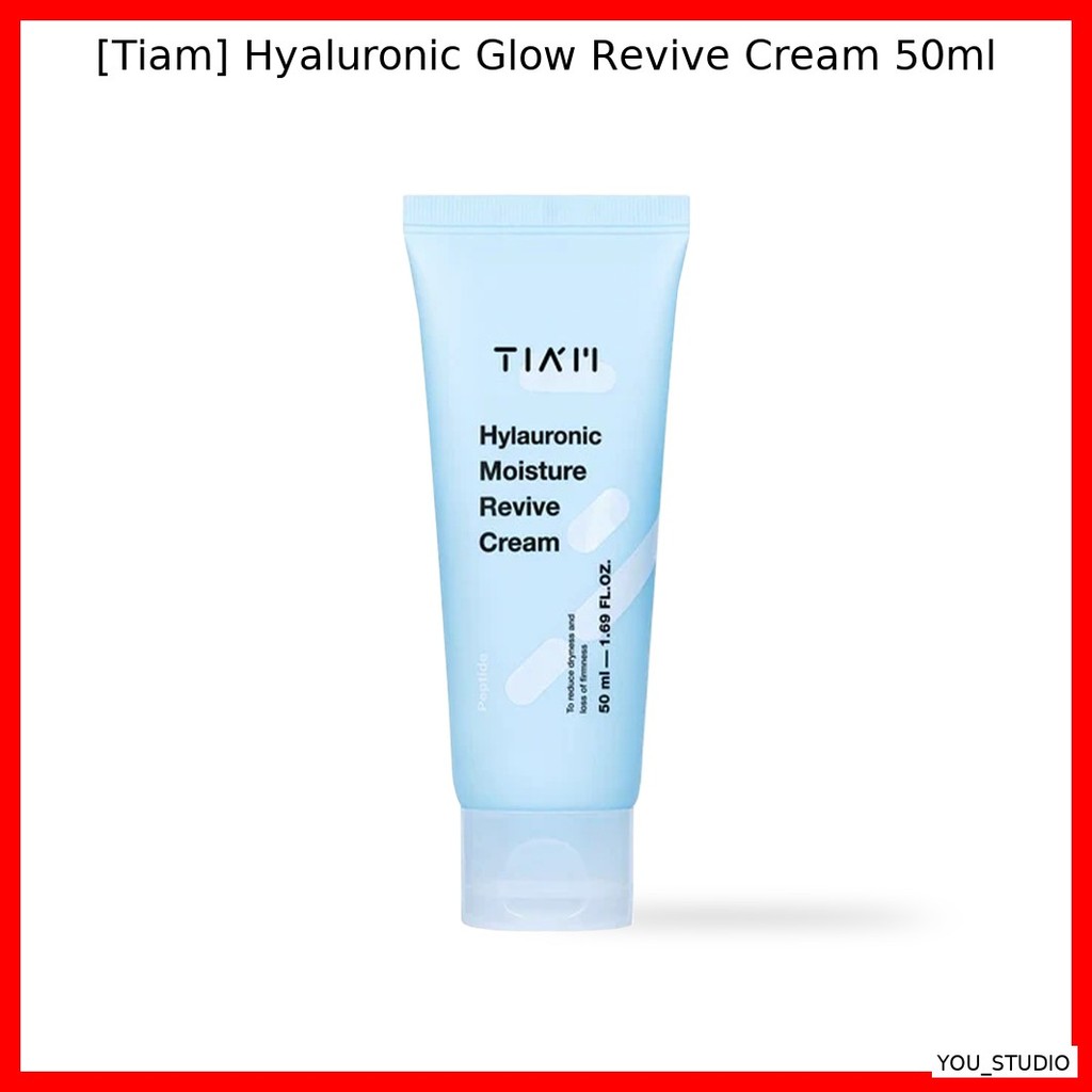 [Tiam] Hyaluronic Glow Revive Cream 50ml / Korean Glow Cream / Revitalizing Moisturizer โดย YOU_STUD