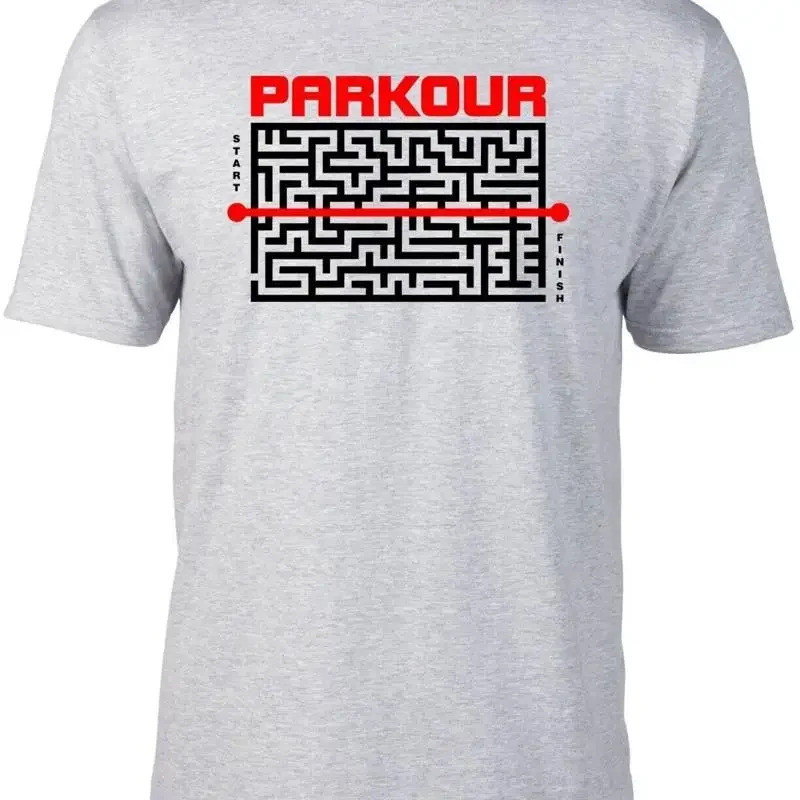 เสื้อยืดผู้ชาย Parkour – เสื้อกีฬาฟรีรันนิ่ง กระโดดในเมือง ปีนป่าย ฟิตเนส