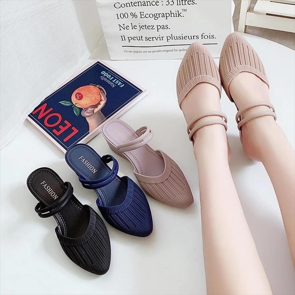 RZ 1,800 - Korean Fashion Womens Jelly Flatshoes รองเท้าแตะยางทนทาน