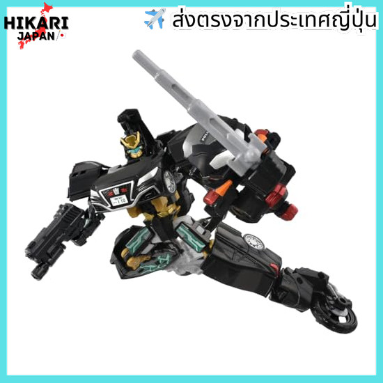 TAKARA TOMY Tomica Job Braver TJBDX Unite Police Braver ZERO Undercover Patrol Car & Black Motorcycl
