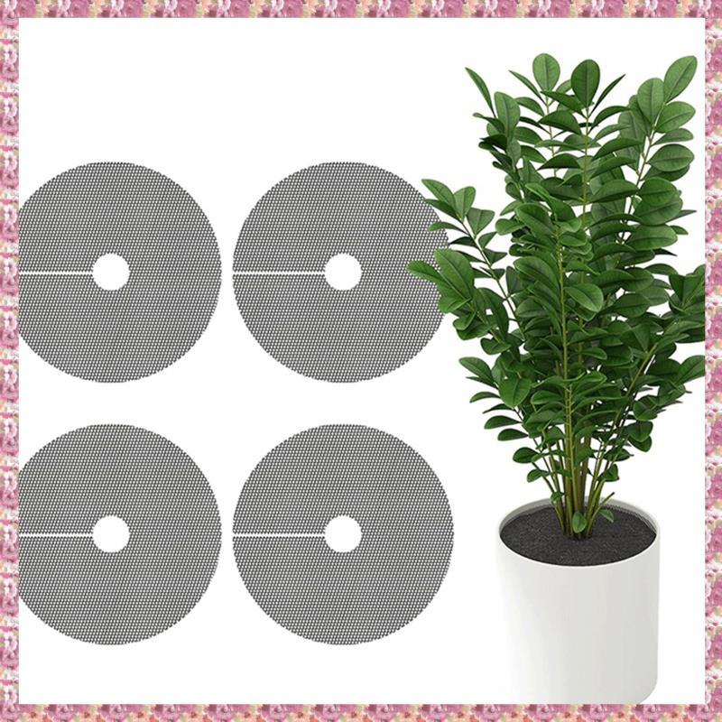 [VCR] กระถางดอกไม้ตารางตัดกับ Stakes ดิน Protector ครอบคลุมแมวป้องกันขุดสําหรับกระถางต้นไม้สวน 4 ชิ้