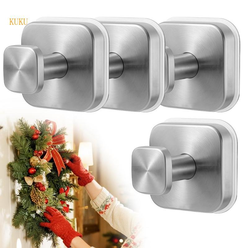 KU* Pack of ที่มีประสิทธิภาพดูดถ้วย Fasteners สําหรับพวงหรีดวันหยุดผ้าเช็ดตัวห้องน้ํากาวไม่ปรุงแต่งฟ