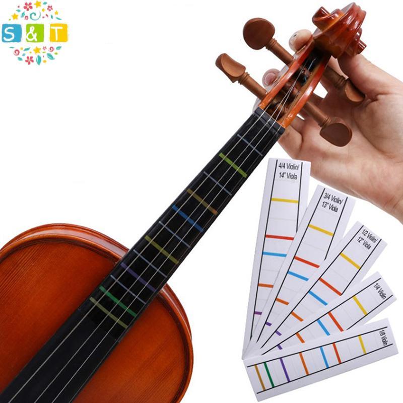[S&T] one pc 4/4-1/8 ฟิงเกอร์บอร์ด stier ไวโอลิน pitch ตําแหน่ง non กาวตําแหน่งนิ้ว stier practice t