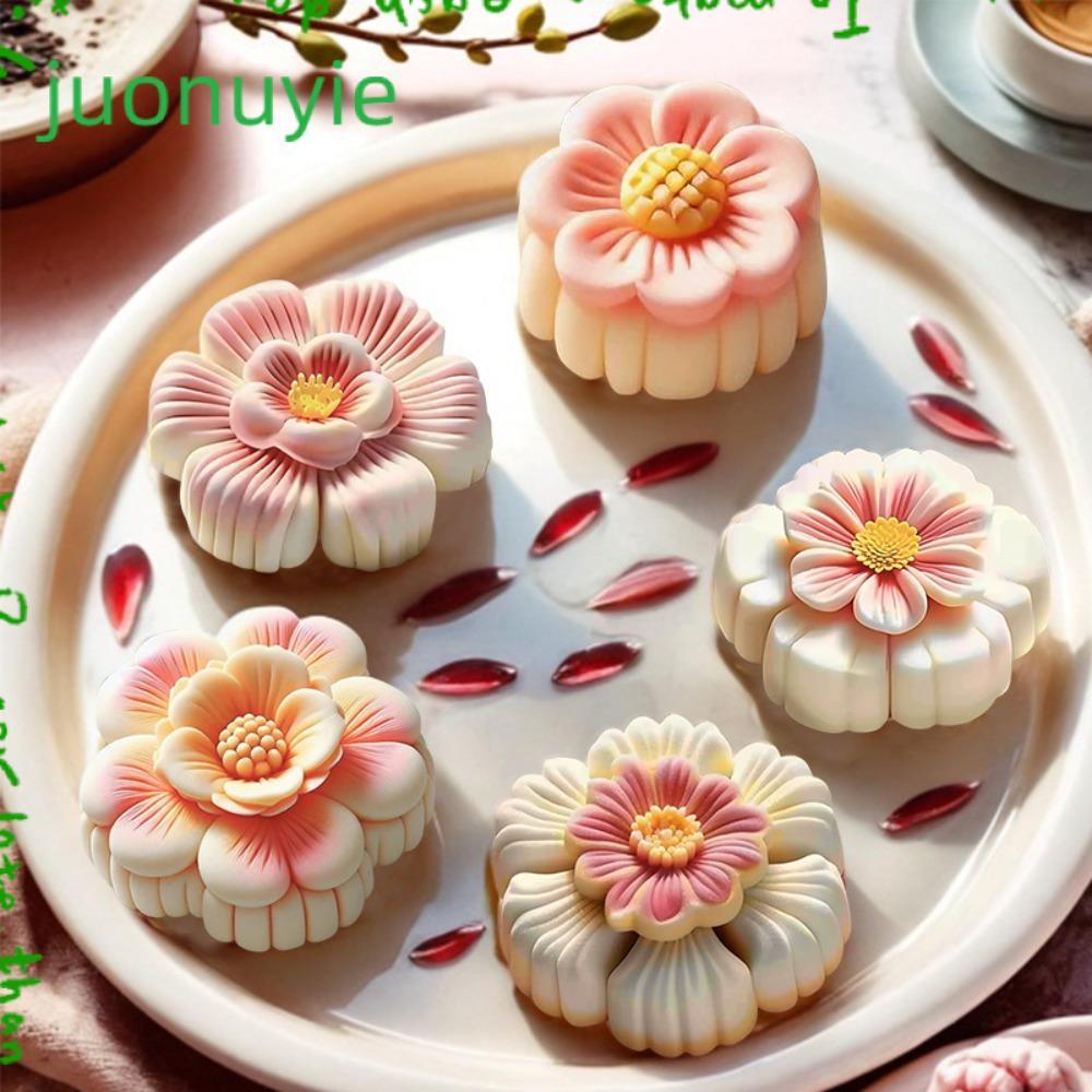 JUONUYIE ดอกไม้ซิลิโคนแม่พิมพ์, Ice Pastry Baking เครื่องมือดอกไม้ Pastry แม่พิมพ์,คุณภาพช็อกโกแลต DIY Sugarcraft ซิลิโคนสบู่แม่พิมพ์ห้องครัว