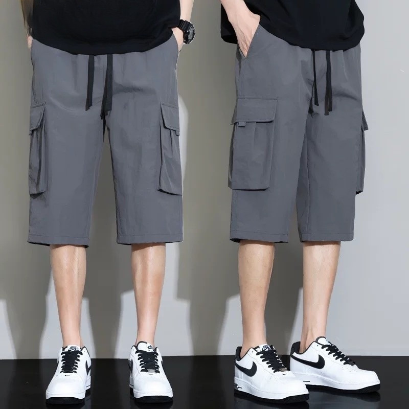Chaistyle กางเกงขาสั้นผู้ชาย ลำลองสไตล์สปอร์ต เอวยางยืด ใส่สบายระบายอากาศได้ดี ผ้าแห้งเร็ว