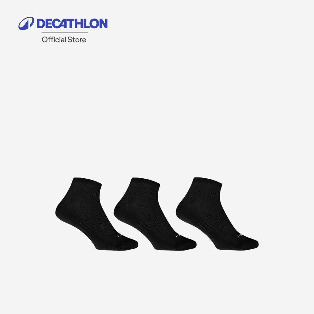 Decathlon Running Socks 3-Pack Run 100 ถุงเท้าวิ่ง รุ่น Run 100 แพ็ค 3 คู่ - Black
