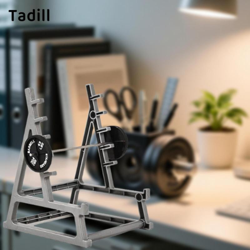 [negjsg] Squat Rack ที่ใส่ปากกาสําหรับโต๊ะทํางานยิมตกแต่ง Barbell Rack ที่ใส่ปากกา