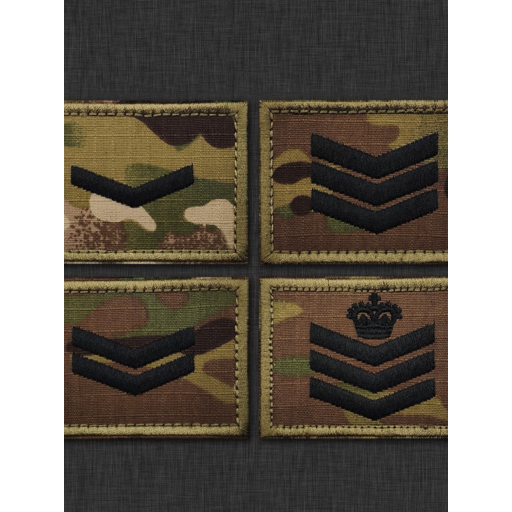 Spot Goods#British military rank system MC Embroidered armband, Velcro backpack patch, badge, morale